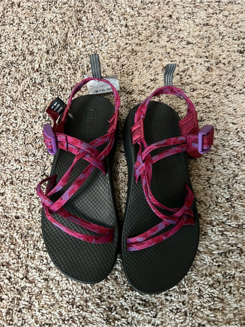 Chaco Girls Pink and Purple Strappy Sandals